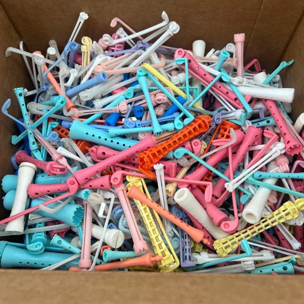 Vintage Bulk Lot Assorted Perm Rods Mixed Sizes Colors Hair Styling Salon